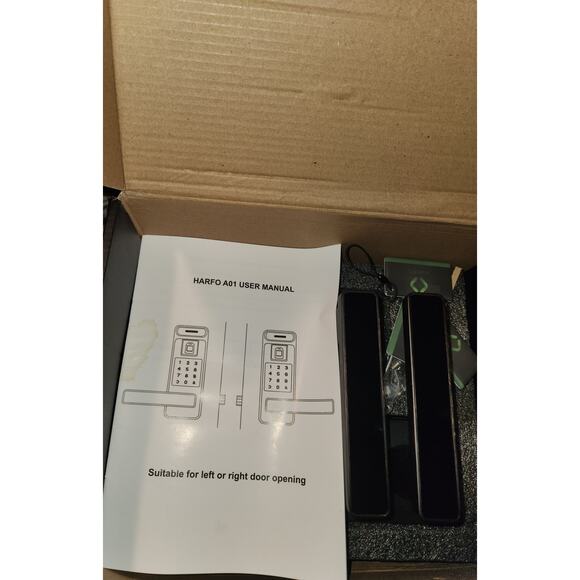 HARFO A01 Fingerprint and Touchscreen Keyless Smart Lever Door Lock Aged Bronze - Picture 5 of 6